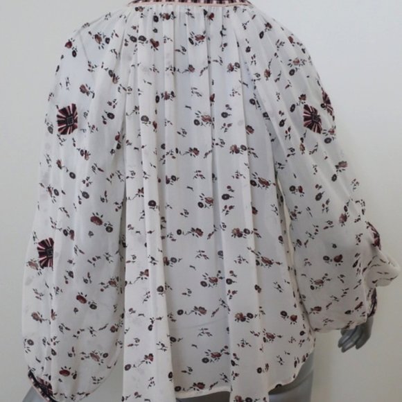 Ulla Johnson Blouse Lida White Embroidered Floral - Picture 7 of 10